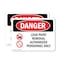 Signmission Lead Paint Removal Authorized Danger Sign, Plastic, 10in W x 7in L, 2PK OS-2PACK-DS-P-710-L-1916 - alternate 1